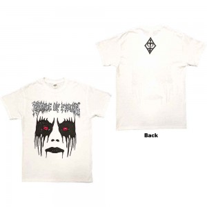 Cradle Of Filth Unisex T-Shirt: Dani Make Up (White) (Back Print) (XX-Large)