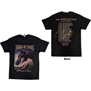 Cradle Of Filth Unisex T-Shirt: Dark Horses (Black) (Back Print) (Small)