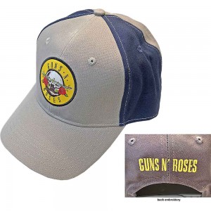 Guns N´ Roses Unisex Baseball Cap: Circle Logo (Grey & Navy Blue) (2-Tone)