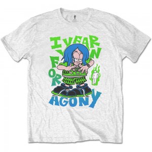 Billie Eilish Unisex T-Shirt: Agony (White) (X-Large)
