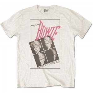 David Bowie Unisex T-Shirt: Serious Moonlight (White) (Large)