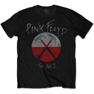 Pink Floyd Unisex T-Shirt: The Wall Hammers Logo (Black) (Medium)