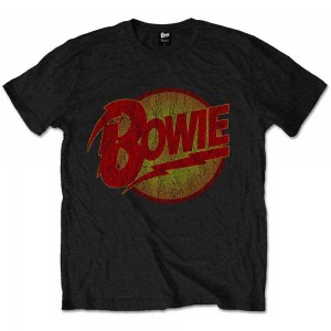 David Bowie Kids T-Shirt: Vintage Diamond Dogs Logo (Black) (7-8 Years)