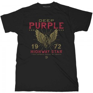 Deep Purple Unisex T-Shirt: Highway Star (Black) (X-Large)