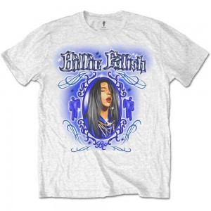 Billie Eilish Kids T-Shirt: Airbrush Photo (White) (7-8 Years)