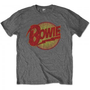 David Bowie Kids T-Shirt: Diamond Dogs Logo (Charcoal Grey) (5-6 Years)