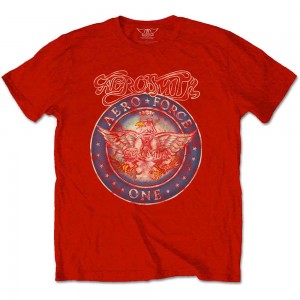 Aerosmith Unisex T-Shirt: Aero Force (Red) (Small)