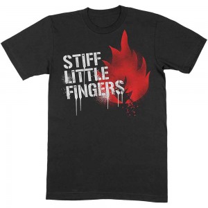 Stiff Little Fingers Unisex T-Shirt: Graffiti (Black) (Small)