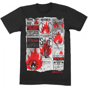 Stiff Little Fingers Unisex T-Shirt: Flyer (Black) (Small)
