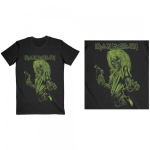 Iron Maiden Unisex T-Shirt: One Colour Eddie (Black) (Large)