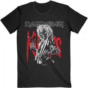 Iron Maiden Unisex T-Shirt: Killers Eddie Large Graphic Distress (Black) (XX-Large)