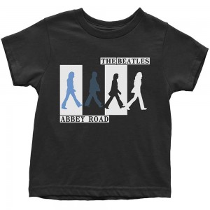 The Beatles Kids Toddler T-Shirt: Abbey Road Colours Crossing (Black) (2 Years)