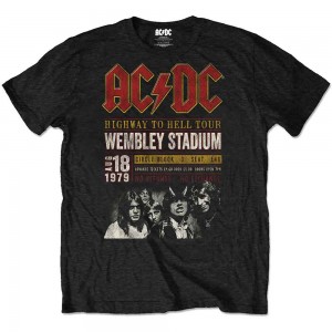 AC/DC Unisex T-Shirt: Wembley ´79 (Black) (Large)