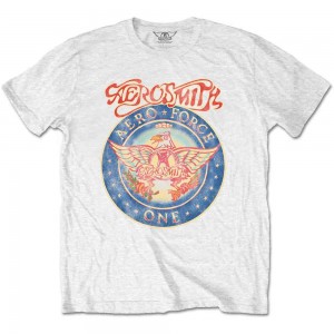 Aerosmith Unisex T-Shirt: Aero Force (White) (Large)
