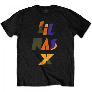 Lil Nas X Unisex T-Shirt: Scrap Letters (Black) (X-Large)