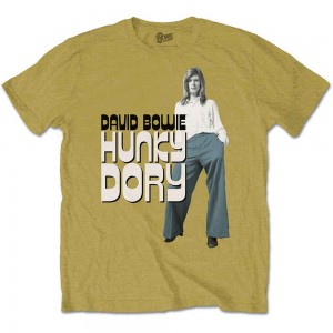 David Bowie Unisex T-Shirt: Hunky Dory 2 (Mustard Yellow) (X-Large)