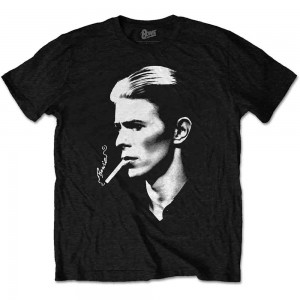 David Bowie Unisex T-Shirt: Smoke (Black) (X-Large)
