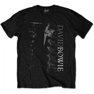 David Bowie Unisex T-Shirt: Distorted (Black) (Small)