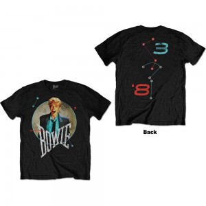 David Bowie Unisex T-Shirt: Circle Scream (Black) (Back Print) (XX-Large)
