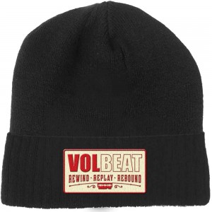 Volbeat Unisex Beanie Hat: Rewind, Replay, Rebound (Black)
