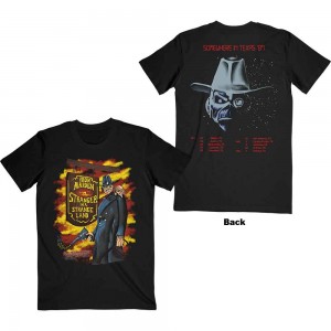 Iron Maiden Unisex T-Shirt: Stranger In A Strange Land (Black) (Back Print) (Large)