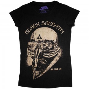 Black Sabbath Ladies T-Shirt: US Tour 1978 (Black) (Skinny Fit) (XX-Large)