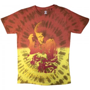 Jimi Hendrix Unisex T-Shirt: Electric Ladyland (Red) (Wash Collection) (X-Large)