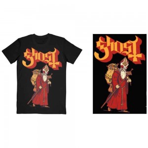 Ghost Unisex T-Shirt: Greetings From Papa Noel (Black) (Medium)