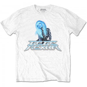 Bebe Rexha Unisex T-Shirt: Silver Logo (White) (Small)