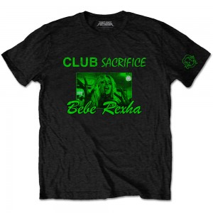 Bebe Rexha Unisex T-Shirt: Club Sacrifice (Black) (Sleeve Print) (XX-Large)
