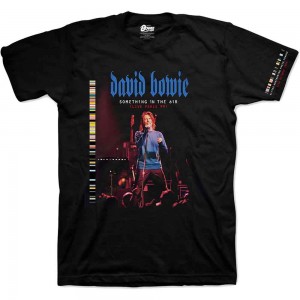 David Bowie Unisex T-Shirt: Live In Paris (Black) (Sleeve Print) (Small)