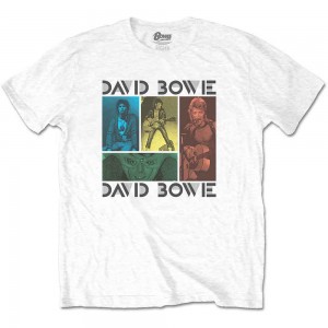 David Bowie Unisex T-Shirt: Mick Rock Photo Collage (White) (XX-Large)