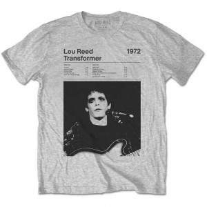 Lou Reed Unisex T-Shirt: Transformer Track List (Marl Grey) (Large)