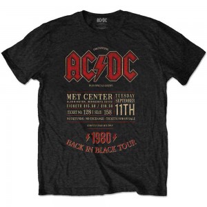 AC/DC Unisex T-Shirt: Minnesota ´80 (Black) (Medium)
