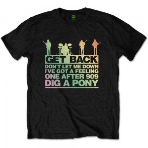 The Beatles Unisex T-Shirt: Get Back Gradient (Black) (XX-Large)