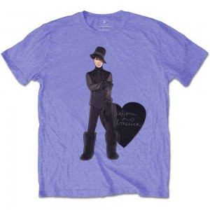 Prince Unisex T-Shirt: Heart Purple (Purple) (Medium)