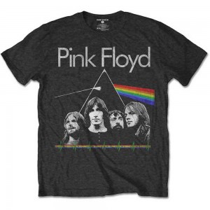 Pink Floyd Kids T-Shirt: DSOTH Band & Pulse (Charcoal Grey) (5-6 Years)