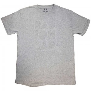 Radiohead Unisex T-Shirt: Note Pad (Grey) (Cut-Out) (Large)
