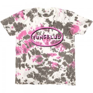 Yungblud Unisex T-Shirt: Scratch Logo Oval (Grey) (Wash Collection) (Large)
