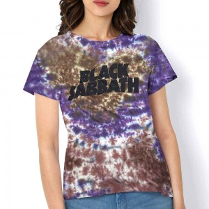 Black Sabbath Unisex T-Shirt: Wavy Logo (Purple & Brown) (Wash Collection) (XX-Large)