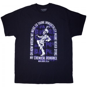 My Chemical Romance Unisex T-Shirt: Immortality Arch (Navy Blue) (XX-Large)