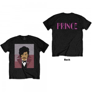 Prince Unisex T-Shirt: Many Faces (Black) (Back Print) (Large)