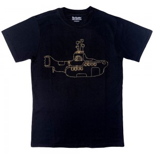 The Beatles Unisex T-Shirt: Yellow Submarine (Black) (Embellished) (Small)