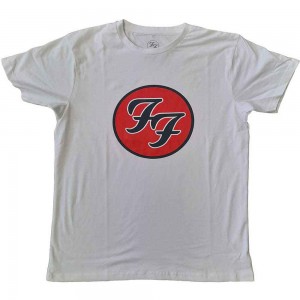 Foo Fighters Unisex T-Shirt: FF Logo (White) (Medium)