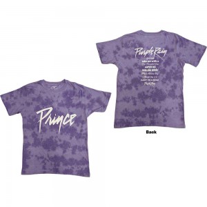 Prince Unisex T-Shirt: Purple Rain (Purple) (Back Print & Wash Collection) (X-Large)