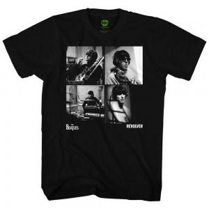 The Beatles Unisex T-Shirt: Revolver Studio Shots (Black) (X-Large)