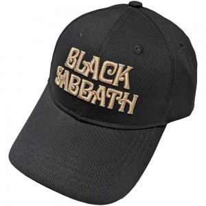 Black Sabbath Unisex Baseball Cap: Text Logo (Black)