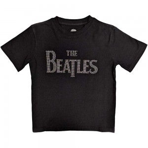 The Beatles Kids T-Shirt: Drop T (Black) (Embellished) (3-4 Years)