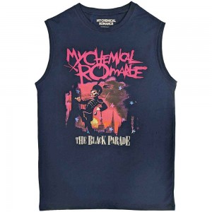 My Chemical Romance Unisex Tank T-Shirt: March (Navy Blue) (X-Large)