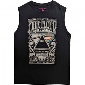 Pink Floyd Unisex Tank T-Shirt: Carnegie Hall Poster (Black) (Large)